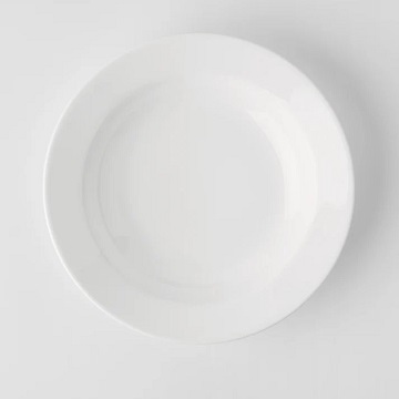 KÄRNVIT tallrik djup 23 cm med bräm