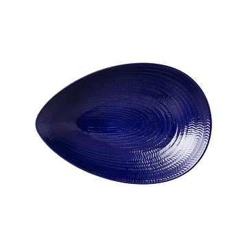 BLÅ ELD serveringsfat 20 x 29 cm blå