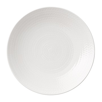 BLÅ ELD 6-pack tallrik flat 19 cm vit