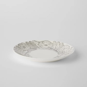 JUNI SVART tallrik flat 18 cm utan bräm